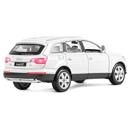 ТМ "Автопанорама" Машинка металлическая 1:24 Audi Q7, белый, откр. двери, капот и багажник, свет, звук, свободный ход колес, в/к 24,5*12,5*10,5 см в Джамбо Тойз #9