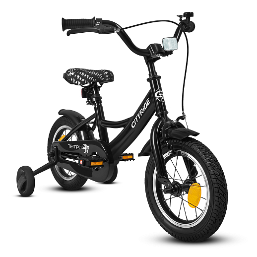 Велосипед двухколёсный CITYRIDE, модель CR-B2-04F7, рама сталь, колеса алюминий 12", цвет чёрный в Джамбо Тойз