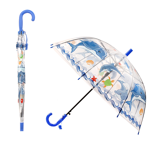 Зонт прозрачный 50см с принтами, принты в ассортименте, в/п в Джамбо Тойз