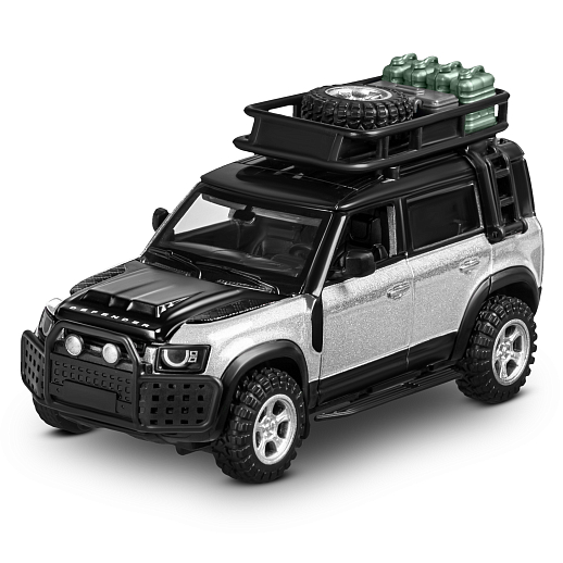 ТМ "Автопанорама" Машинка металлическая 1:43 2020 Land Rover Defender 110, серый, тюнинг, откр. двери, свободный ход колес, в/к 23,5*10*4 см в Джамбо Тойз #7