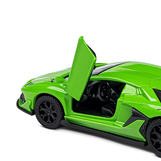 ТМ "Автопанорама" Машинка металл. 1:43 Lamborghini Aventador SVJ, зеленый, инерция, откр. двери, в/к 17,5*12,5*6,5 см в Джамбо Тойз #12
