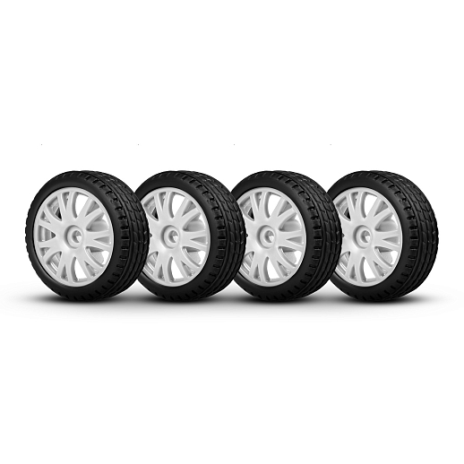 AUTODRIVE Р/У Машина для дрифта LADA 2105,М1:24,2.4GHz,4WD,свет фар,4 доп.колеса,конусы,с аккум.,цв. серебристый с красн.акцентами,в/к 24*10,3*23,7см в Джамбо Тойз #7