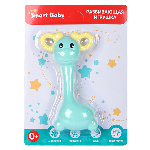 ТМ "Smart Baby" Развивающая игрушка "Жираф" Зеленый, на блистере 19х14х4 см в Джамбо Тойз #3
