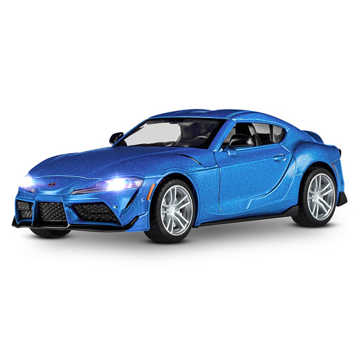 ТМ "Автопанорама" Машинка металлическая 1:31 Toyota Supra, матовый синий, откр. двери, свет, звук, инерция в/к 17,5*13,5*9 см в Джамбо Тойз #3