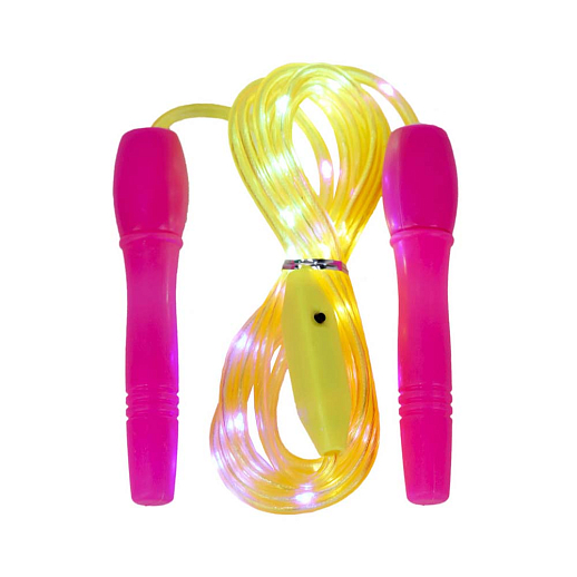 Скакалка детская, светящаяся со светодиодами,  2,4 м, ручки, веревка пластик в Джамбо Тойз #11