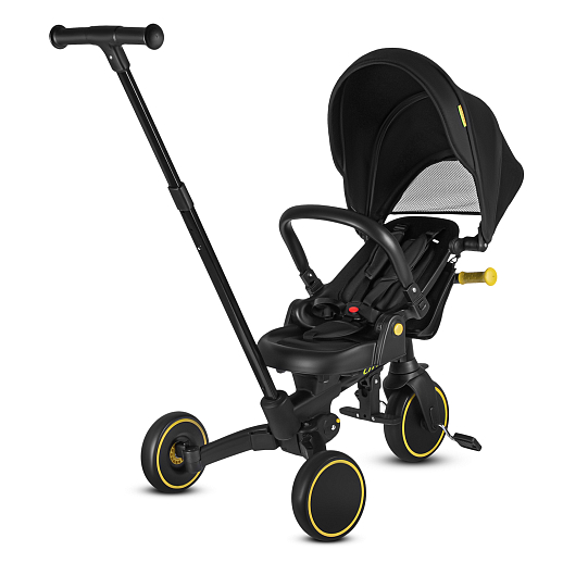 Детский трехколесный велосипед "CITYRIDE". Рама алюминий, может трансформироваться, подножки, колеса 8/7 EVA, капюшон, род. ручка,  персиковый в Джамбо Тойз #10