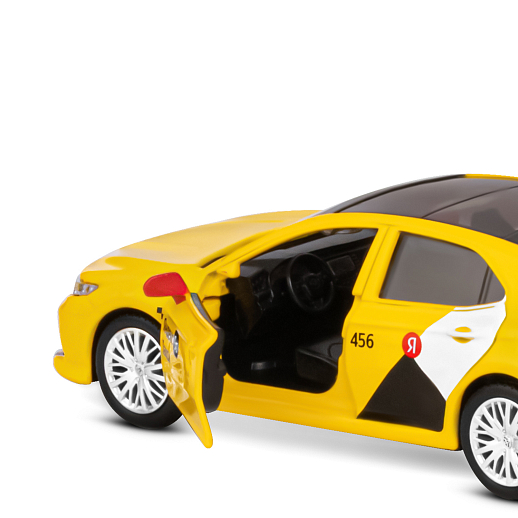 Яндекс Go машинка металлическая, 1:34 Toyota Camry, цвет желтый, инерция, свет, откр. двери, в/к 17,5*13,5*9 см в Джамбо Тойз #13