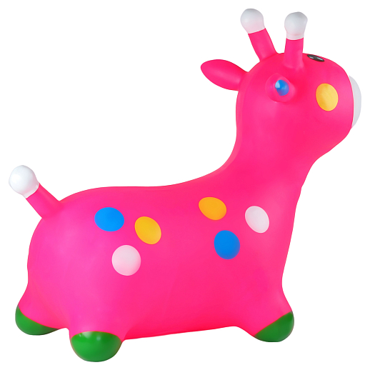 Животное-прыгун "Корова", 1300г, ПВХ, цвет розовый, 52*48*26 см в Джамбо Тойз #3