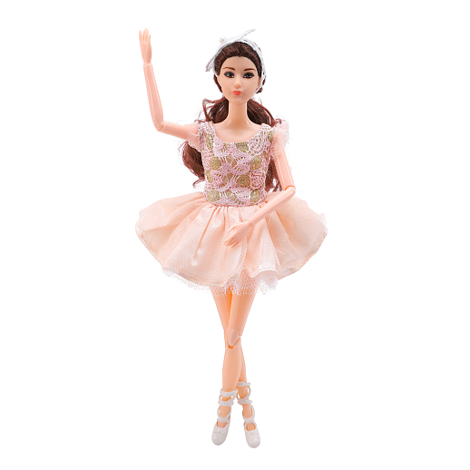 Кукла "Балерина", с шарнирными руками и ногами в кремовом платье, в/к 17*8*32,5 см в Джамбо Тойз #7