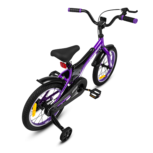 Детский велосипед "Cityride REVO", модель CR-B2-05, рама сталь, кожух цепи 100%, обода алюм. 16", втулки сталь, покрышки 2,125, страх. колеса, руль сталь. вынос сталь, задние ножные тормоза, передний клещевой, крылья пластик, отражатели пер/зад и на спицах, цвет фиолетовый в Джамбо Тойз #4