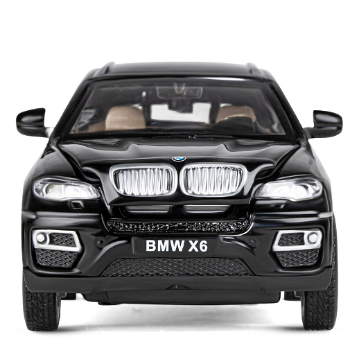 ТМ "Автопанорама" Машинка металлическая 1:32 BMW X6, черный, свет, звук, откр. двери, инерция, в/к 19*9*7 см в Джамбо Тойз #3