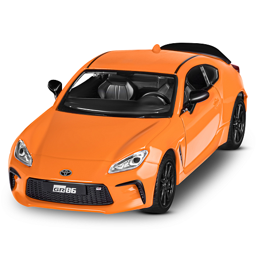 Игрушка для детей: Машинка металлическая 1:28 Toyota, цвет оранжевый, свет, звук, инерция, артикул JB1251782 в Джамбо Тойз #3