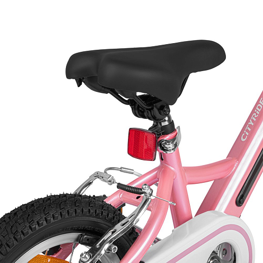 Велосипед двухколесный CITYRIDE, модель CR-B2-11FU, рама сталь, колеса алюминий 12", v-brake тормоза, встроенная в раму подсветка, балансирные колёса, цвет розовый в Джамбо Тойз #10