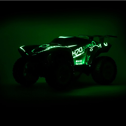 AUTODRIVE Р/У краулер с функцией пара,1:12,3D подсветка корпуса и пульта,4WD,цвет зеленый,в/к 38,5×21,5×18,5см в Джамбо Тойз #14