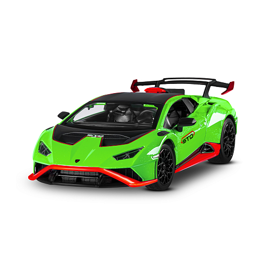 ТМ "Автопанорама" Машинка металлическая, 1:32 Lamborghini STO, зеленый, принт, откр. двери и багажник, свет, звук, инерция, в/к 17,5*12,5*6,5 см в Джамбо Тойз #5