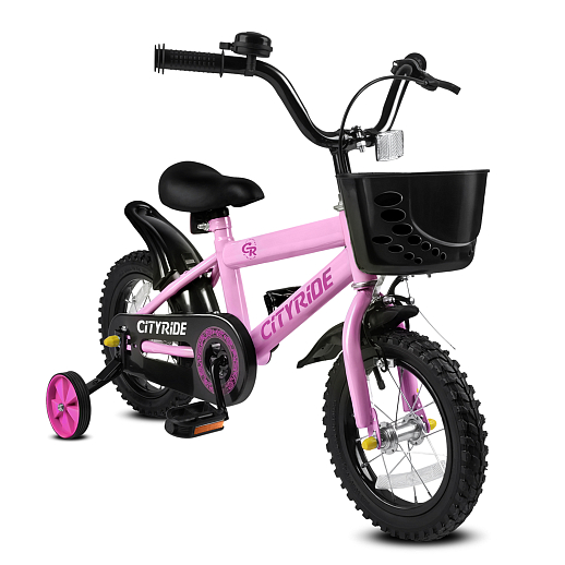 Велосипед двухколёсный CITYRIDE, модель CR-B2-07F51, колеса 12", рама сталь 0,75, колеса сталь, балансирные колеса, цвет розовый в Джамбо Тойз