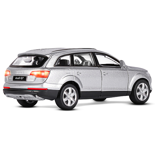 ТМ "Автопанорама" Машинка металлическая 1:32 Audi Q7, серебряный, свет, звук, откр. двери капот и багажник, инерция, в/к 19*9*7 см в Джамбо Тойз #11