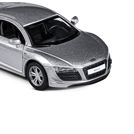 ТМ "Автопанорама" Машинка металлическая 1:43 Audi R8 GT, серебро, откр. двери, инерция, в/к 16*7,5*5 см в Джамбо Тойз #2
