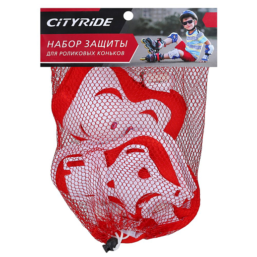 Набор защиты для катания на роликовых коньках Сityride, налокотники, наколенники, полуперчатки,размер: универ в н/сетке в Джамбо Тойз #2