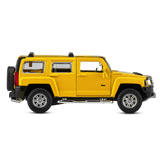 ТМ "Автопанорама" Машинка металлическая 1:32 Hummer H3, желтый, свет, звук, откр. двери и багажник, инерция, в/к 18*13,5*9 см в Джамбо Тойз #9
