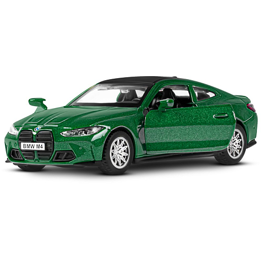 ТМ "Автопанорама" Машинка металлическая 1:42 BMW M4 (G82), зеленый, инерция, откр. двери, в/к 16*7,5*5 см в Джамбо Тойз #3