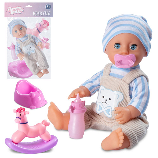 ТМ "Amore Bello" Пупс 25 см, русский язык, Шаинский, пьет и писает: конь, полоска, в/п в Джамбо Тойз