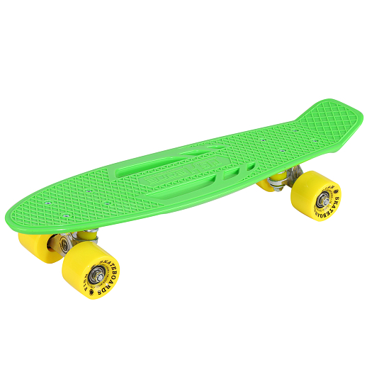 Скейтборд Fish зеленый, размер 22"х6", колеса: 60х45мм  78А, PU, ABEC-7 в/п в Джамбо Тойз