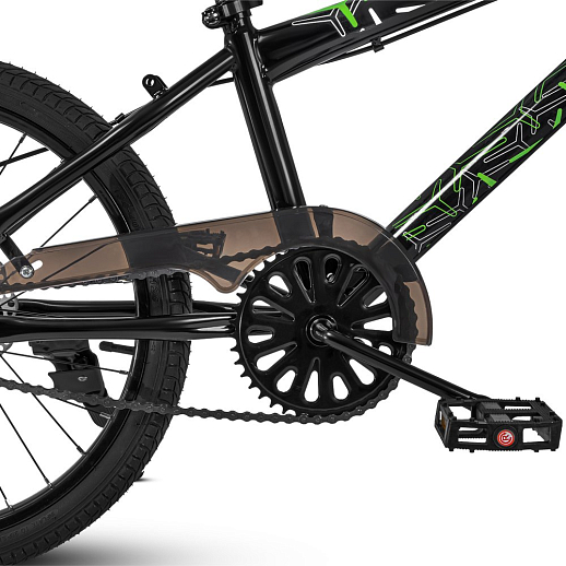 Велосипед двухколёсный CITYRIDE, модель CR-B2-14F7, рама сталь, колеса 20", дисковые тормоза, цвет чёрный-зелёный в Джамбо Тойз #11