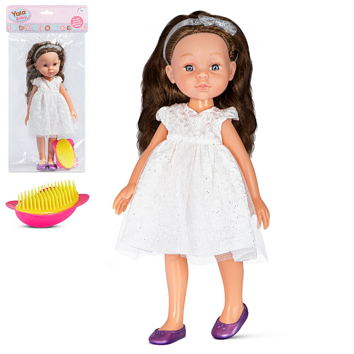 Кукла в бальном платье с расческой, 32 см., в/п  45*20 см в Джамбо Тойз