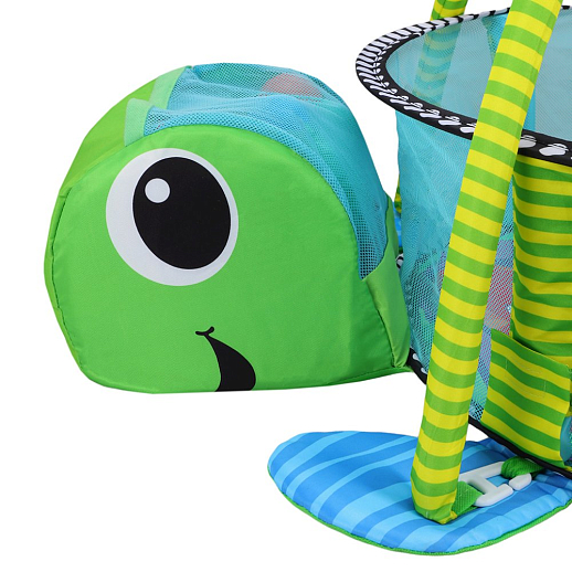 Детский развивающий коврик "Черепаха", высокие бортики, мягкие дуги и подвески, 12 шариков в комплекте,  46*11*43 см в Джамбо Тойз #5