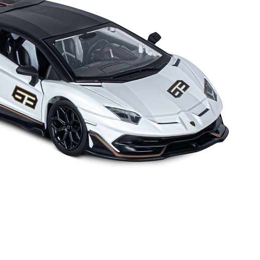ТМ "Автопанорама" Машинка металлическая, 1:24, Lamborghini SVJ, белый, открываются двери, свободный ход колес, световые и звуковые эффекты, в/к 24,5х12,5х10,5 см в Джамбо Тойз #18