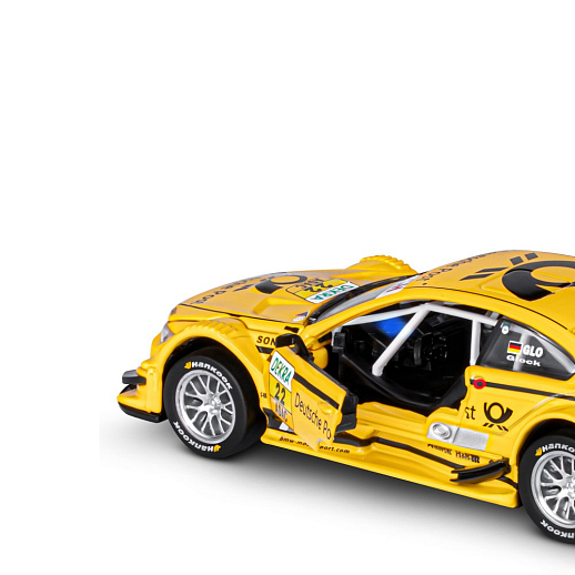 ТМ "Автопанорама" Машинка металлическая 1:32 BMW M3 DTM, желтый, свет, звук, откр. двери и капот, инерция, в/к 17,5*13,5*9 см в Джамбо Тойз #15