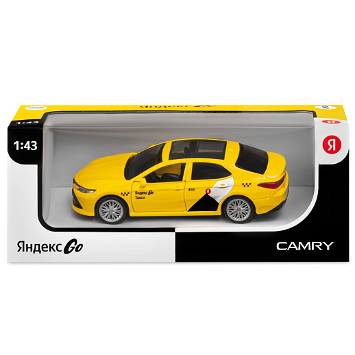 Яндекс Go Машинка металлическая 1:43 Toyota Camry, желтый, инерция, откр. двери, 17,5*12,5*6,5 см в Джамбо Тойз #8
