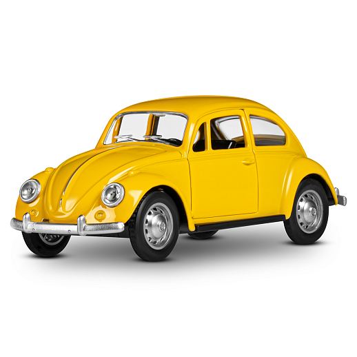 ТМ "Автопанорама" Машинка металлическая 1:36 Volkswagen Classical  Beetle 1967, желтая, откр. двери, инерция, в/к 17,5*12,5*6,5 см в Джамбо Тойз #2