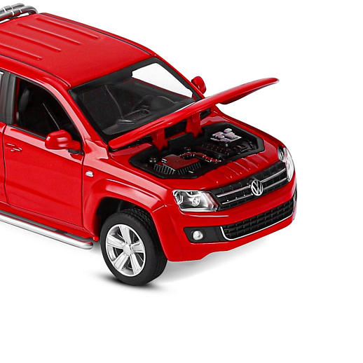 ТМ "Автопанорама" Машинка металлическая 1:30 Volkswagen Amarok, красный, свет, звук, откр. двери, капот и дверка багажника, инерция, в/к 19*9*7 см в Джамбо Тойз #3