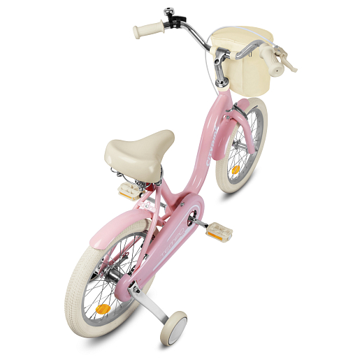 Велосипед CITYRIDE 16", модель CR-B2-09F4, рама сталь, обода алюминий, седло с пружинами, багажник, корзина, балансирные колёса, цвет розовый в Джамбо Тойз #3