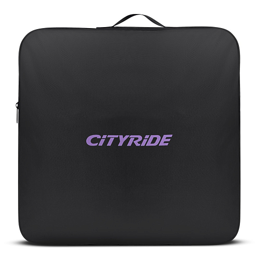 Роликовые коньки CITYRIDE, Черный-фиолетовый, PU колеса, переднее колесо со светом, подшипники ABEC 7, анодированная алюминиевая рама, текстильный мысок с резиновыми вставками, в/к 5сл гофрокартон в Джамбо Тойз #11