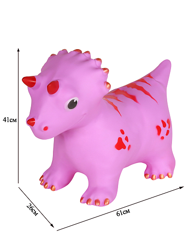 Животное-прыгун "Динозавр", 1300г, ПВХ, цвет фиолетовый, 34*21*43 см в Джамбо Тойз #4
