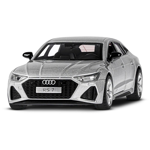 ТМ "Автопанорама" Машинка металл.1:35 Audi RS7 Sportback, серый, откр. двери и капот, свет, звук, инерция в/к 18*9*13,5 см в Джамбо Тойз #5