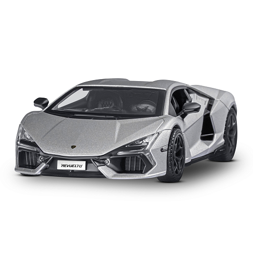 Игрушка для детей: Машинка металлическая, 1:24 Lamborghini, цвет серый, свет, звук, свободный ход колес, артикул JB1251763 в Джамбо Тойз #3