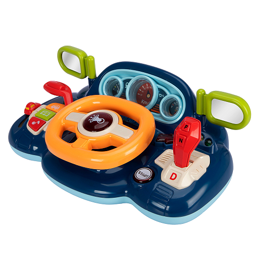 ТМ "Smart Baby" Руль музыкальный, Шаинский, свет, звук, с фарами, цвет синий, в/к 24,6х15,1х24,4 см в Джамбо Тойз #2