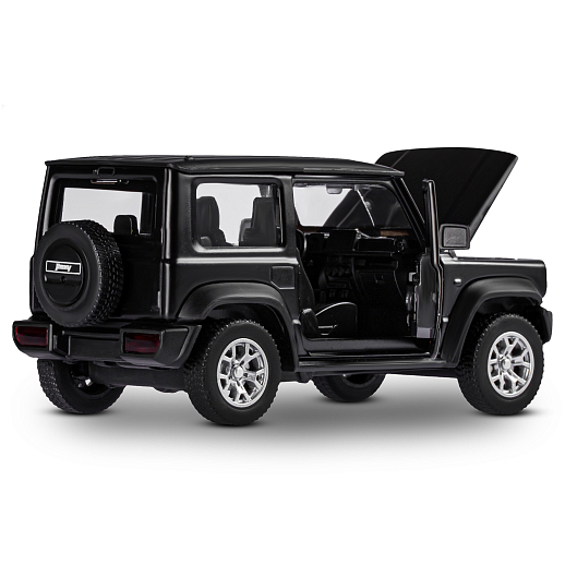 Машинка металлическая 1:32 Suzuki Jimny 2018, черный, тюнинг, откр. двери, свободный ход колес, в/к 23,5*10*4 см в Джамбо Тойз #14