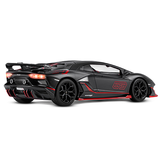ТМ "Автопанорама" Машинка металлическая, 1:24,  Lamborghini SVJ, черный, открываются двери и багажник, свободный ход колес, световые и звуковые эффекты, в/к 24,5х12,5х10,5 см в Джамбо Тойз #10