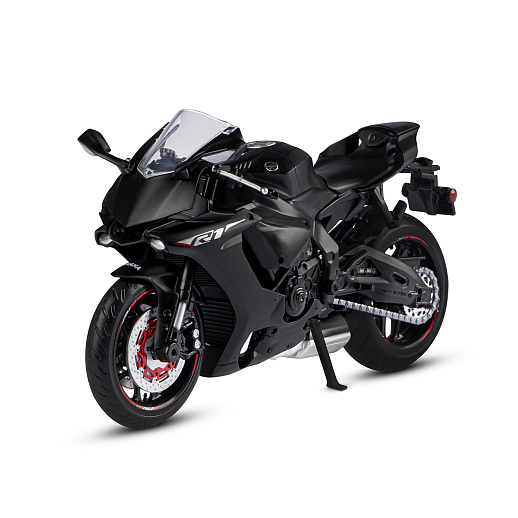 ТМ "Автопанорама" Мотоцикл металл. 1:12 YAMAHA YZF-R1, черный, свободный ход колес, в/к 7,1*11,7*20,6 см в Джамбо Тойз #6