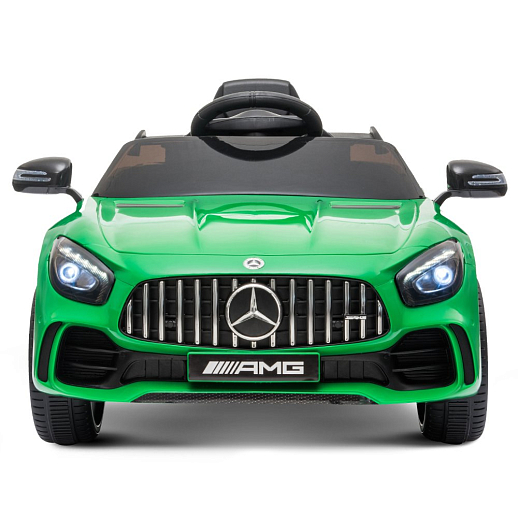 Электромобиль Mercedes Benz AMG на аккум.,12V/4.5AH*1, 380*2, Р/У 2.4GHz, свет, звук, сиденье эко-кожа, колеса EVA,откр.двери,индик.зарядки, MP3/USB, плавн.старт, в/к 111*56*29см. Цвет - зеленый. в Джамбо Тойз #10
