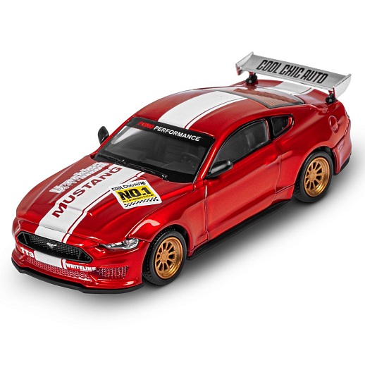 ТМ "Автопанорама" Машинка металлическая 1:43 Ford Mustang GT, красный, тюнинг, откр. двери, свободный ход колес, в/к 23,5*10*4 см в Джамбо Тойз #6