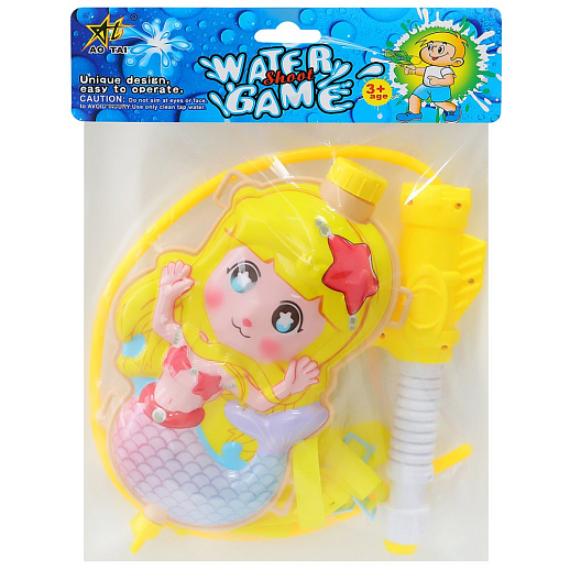 Водный пистолет с рюкзаком "Русалка", фиолетовый, в/п 32,5*19*6,5 см в Джамбо Тойз #44