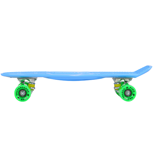 Скейтборд Fish голубой, размер 22"х6", колеса: 60х45мм  78А, PU, ABEC-7 в/п в Джамбо Тойз #2