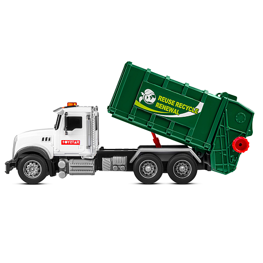AUTODRIVE_Фрикционный Мусоровоз, подвижные элементы, 3 контейнера в компл., звук,свет,на бат.,в гофрокор. 31*11*14,5см в Джамбо Тойз #11