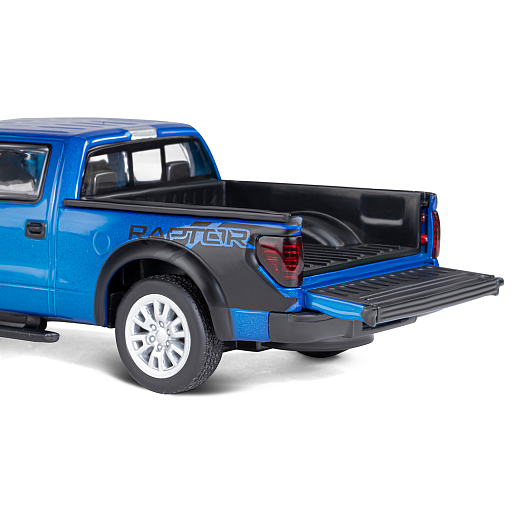 ТМ "Автопанорама" Машинка металлическая 1:34 Ford F-150 SVT Raptor,синий, свет, звук, откр. двери, капот и задняя дверка, инерция, в/к 20*10*11 см в Джамбо Тойз #12